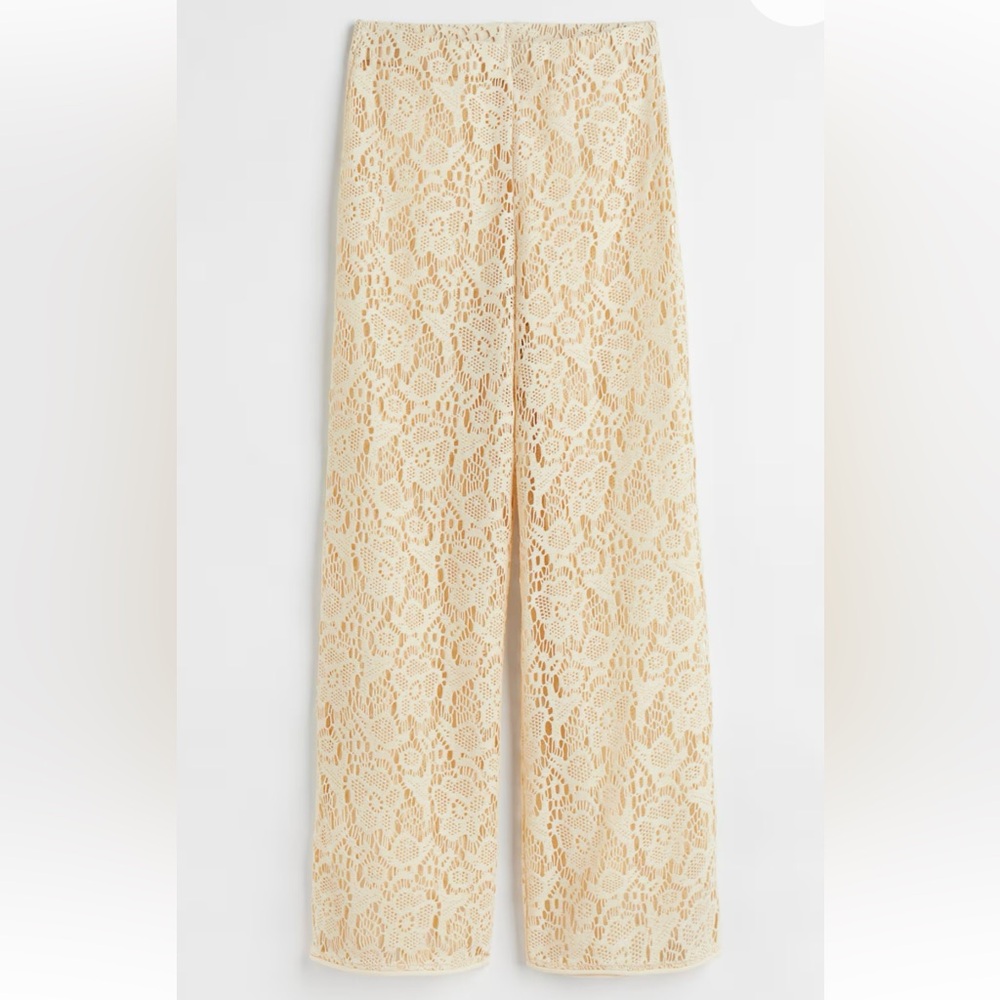 H&M crochet lace beach pants